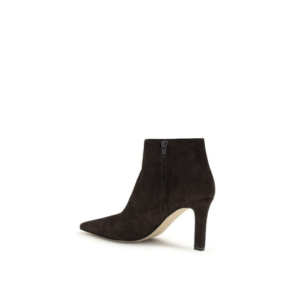 Stivaletti alla caviglia in pelle di capra marrone The Row