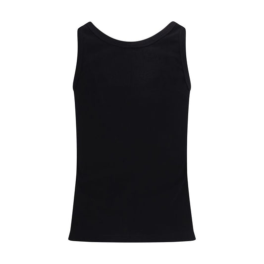 Top in cotone nero Versace