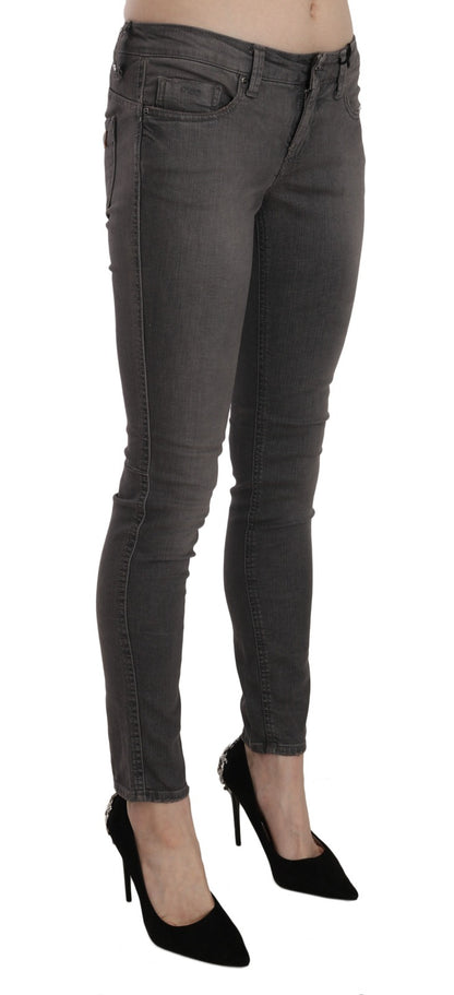 Jeans skinny a vita bassa grigi lavati di Costume National