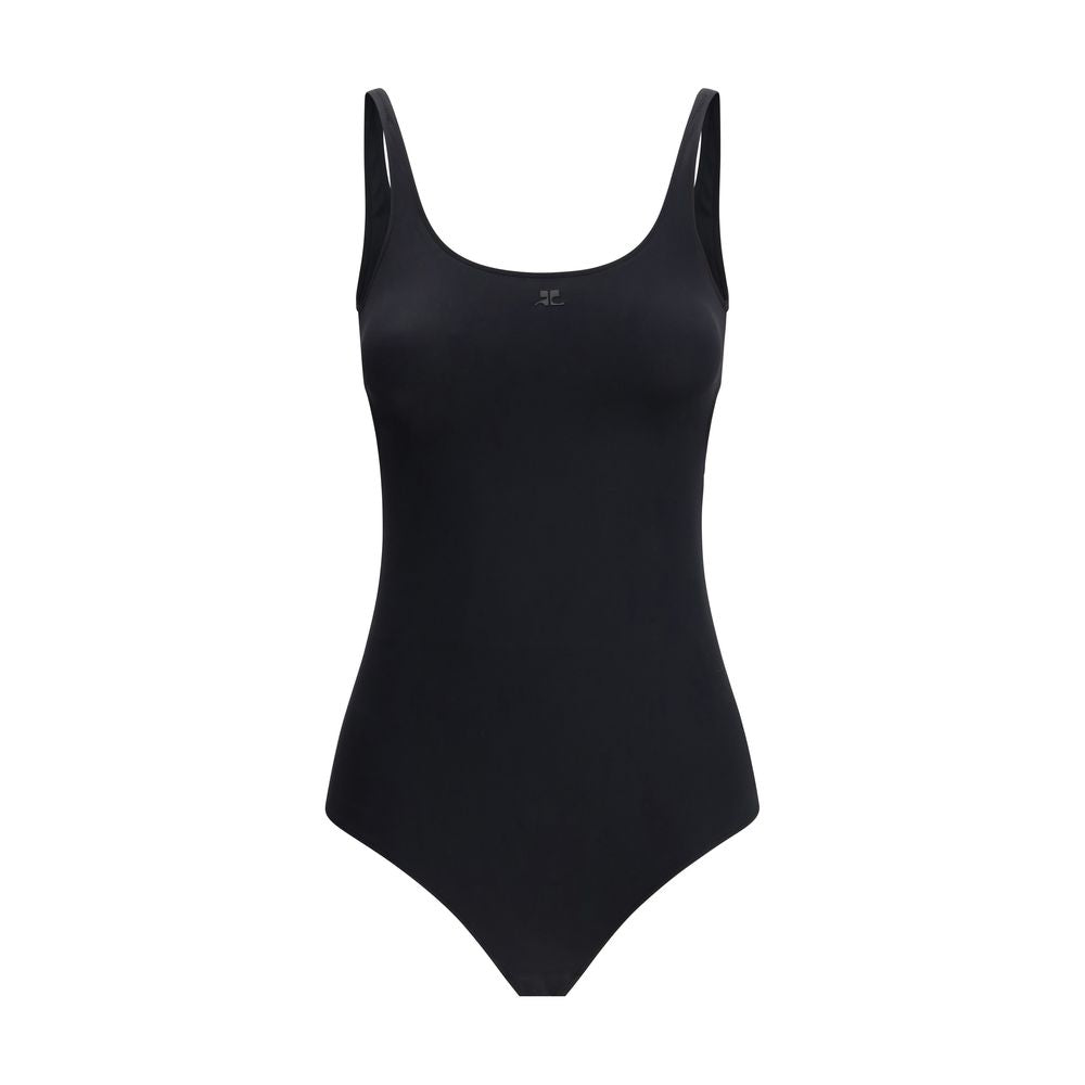 Costume intero Courrèges in elastan nero
