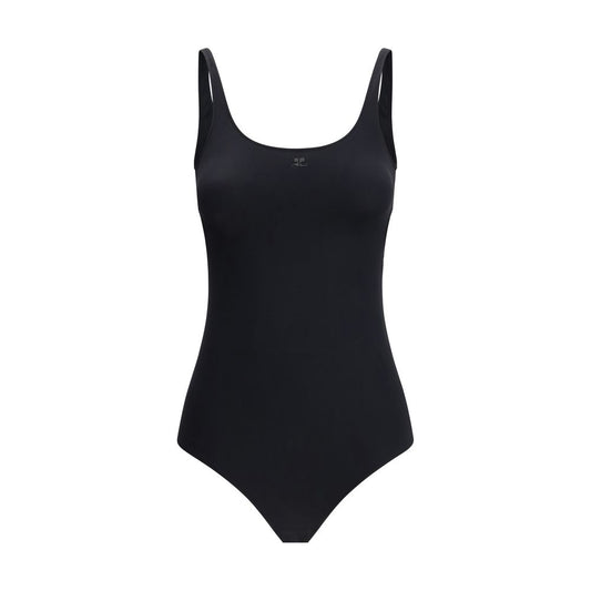 Costume intero Courrèges in elastan nero