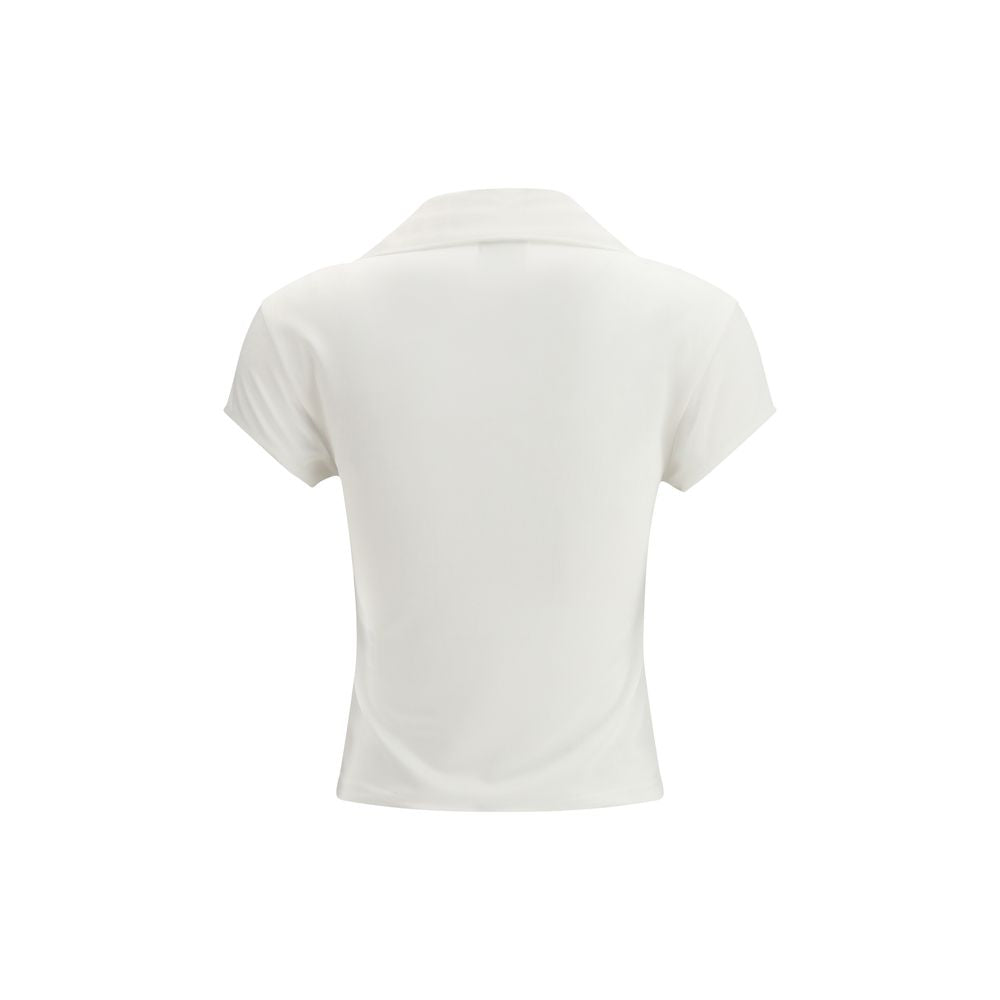 Polo Courrèges in cotone bianco