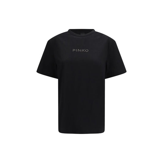 T-shirt nera in cotone PINKO