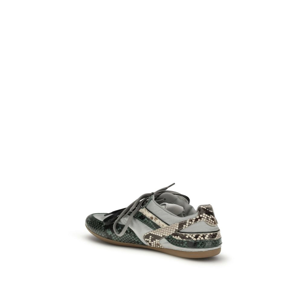 Sneakers sportive in gomma grigia Miu Miu