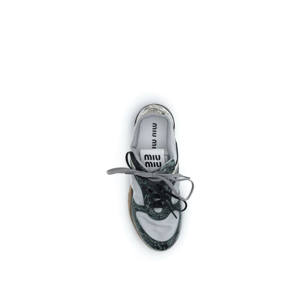 Sneakers sportive in gomma grigia Miu Miu
