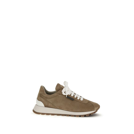 Brunello Cucinelli Sneakers con plateau in gomma beige