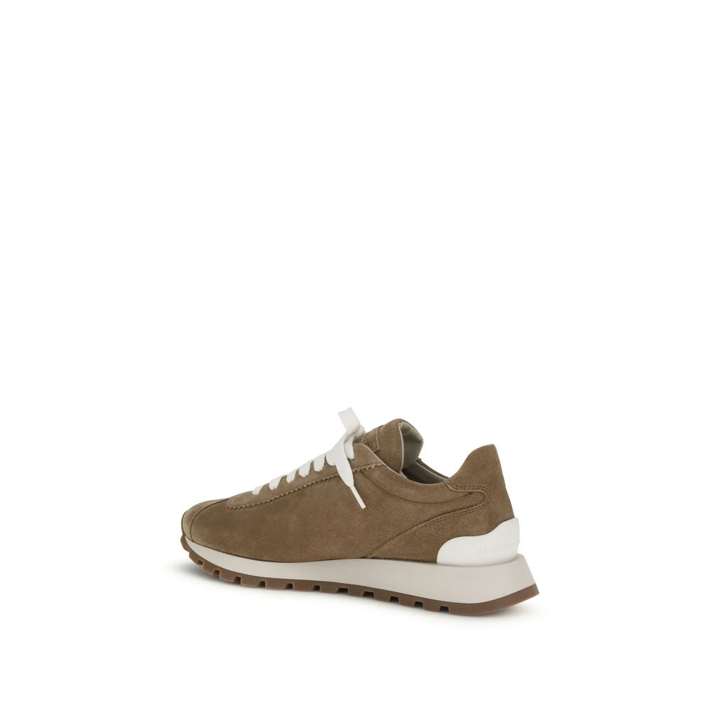 Brunello Cucinelli Sneakers con plateau in gomma beige
