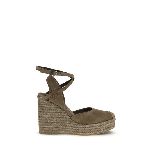 Espadrillas Bos Taurus in pelle di vitello beige Brunello Cucinelli