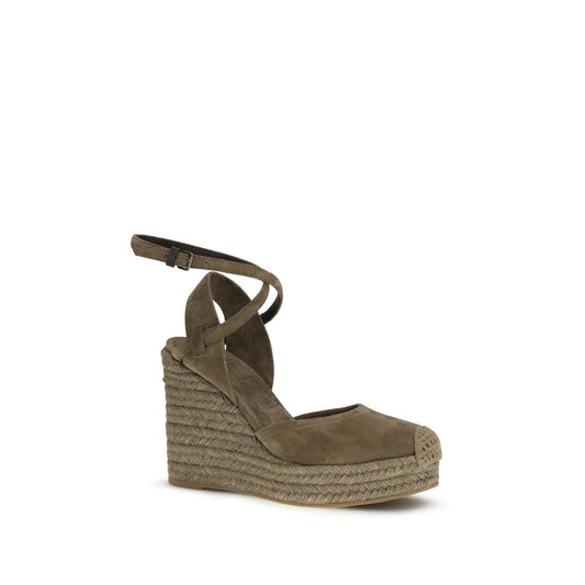 Espadrillas Bos Taurus in pelle di vitello beige Brunello Cucinelli