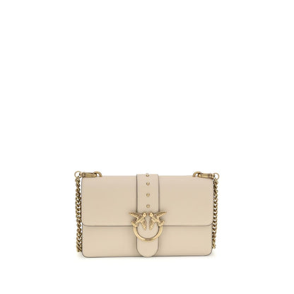 Borsa a tracolla PINKO Bos Taurus in pelle di vitello beige