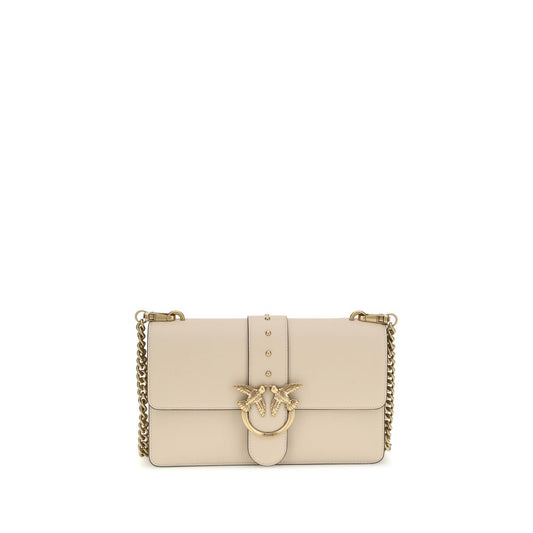 Borsa a tracolla PINKO Bos Taurus in pelle di vitello beige