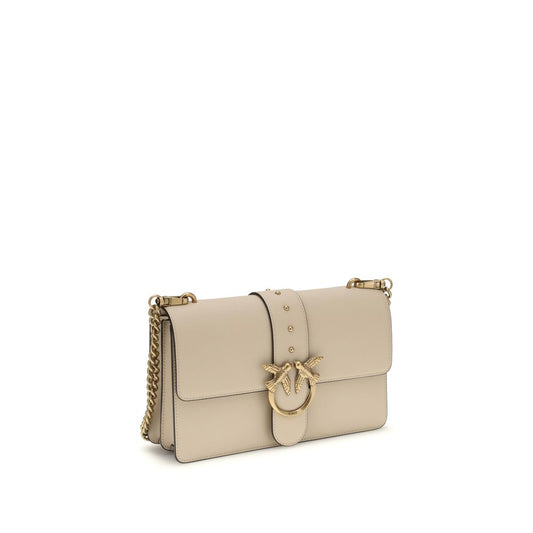 Borsa a tracolla PINKO Bos Taurus in pelle di vitello beige