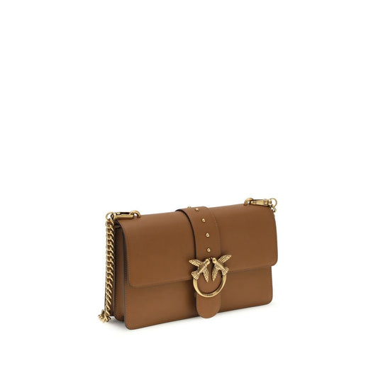 Borsa a tracolla PINKO Bos Taurus in pelle di vitello marrone