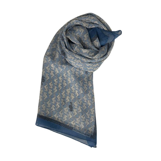 Sciarpa da donna in seta blu Borbonese