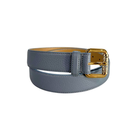 Cintura da donna in pelle blu Borbonese