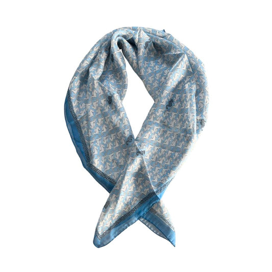 Sciarpa da donna in seta blu Borbonese