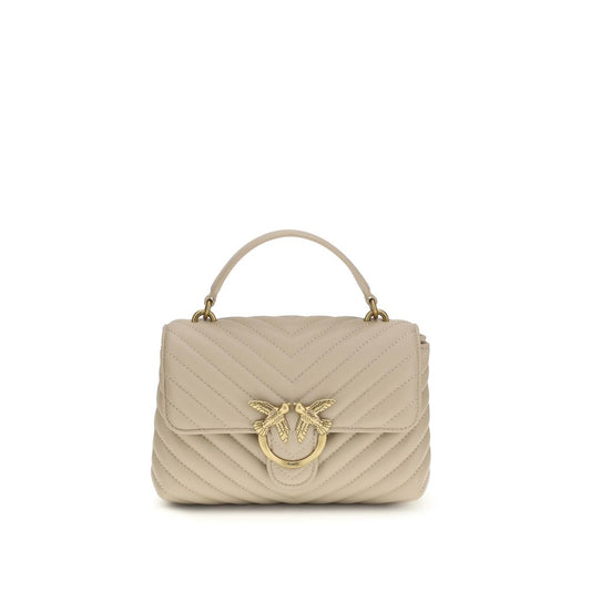 Borsa a mano PINKO Bos Taurus in pelle di vitello beige
