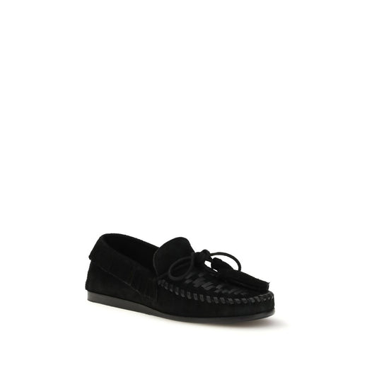 Mocassini slip-on Bos Taurus in pelle di vitello nera Isabel Marant