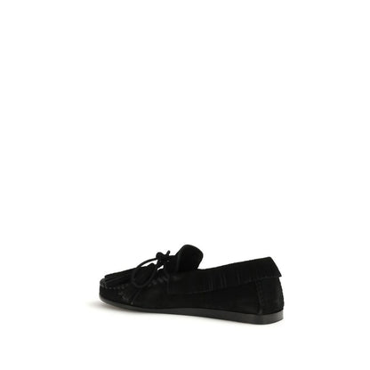 Mocassini slip-on Bos Taurus in pelle di vitello nera Isabel Marant