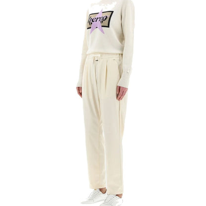 Pantaloni casual Herno in poliestere bianco