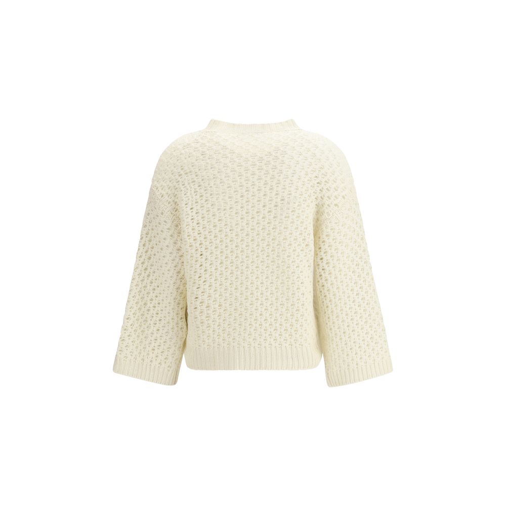 Felpa Fabiana Filippi in Lana Pile Beige