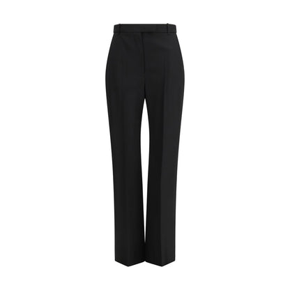 Pantaloni eleganti in cotone nero Alexander McQueen