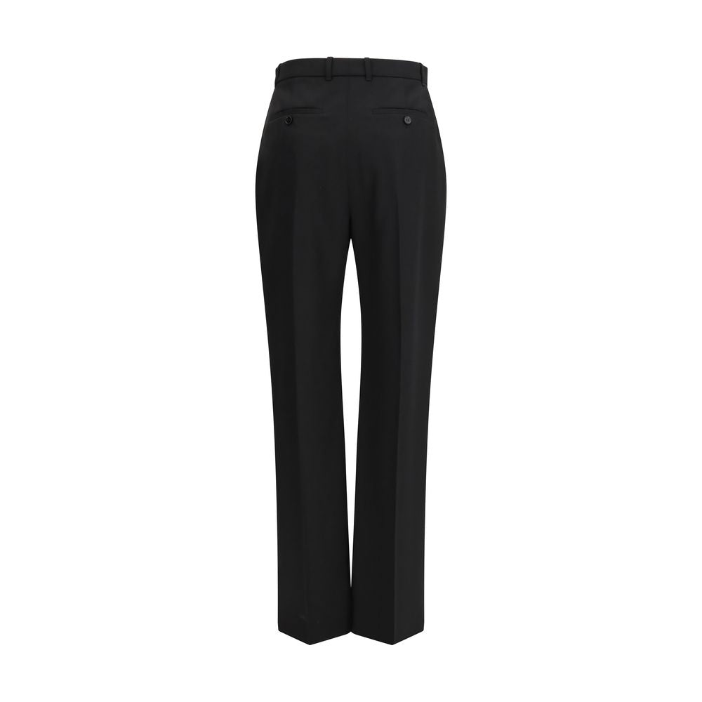 Pantaloni eleganti in cotone nero Alexander McQueen