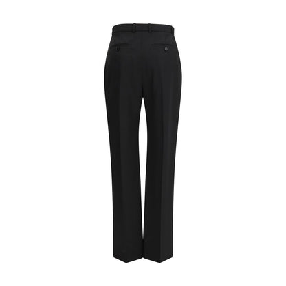 Pantaloni eleganti in cotone nero Alexander McQueen
