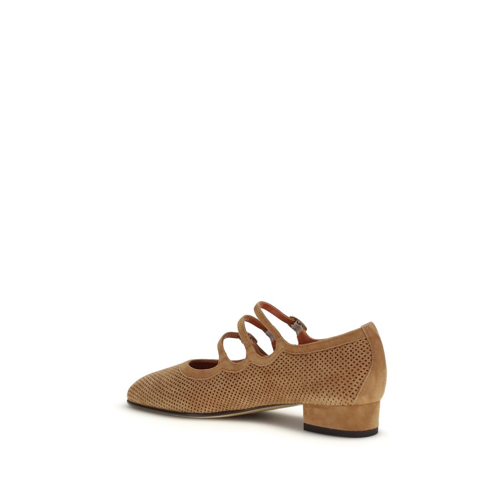Ballerine Bos Taurus in pelle di vitello beige Carel Paris