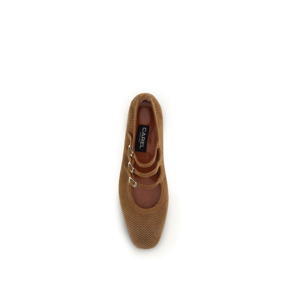 Ballerine Bos Taurus in pelle di vitello beige Carel Paris