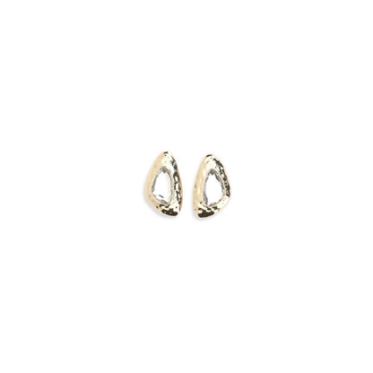 Orecchini in ottone dorato con autoritratto