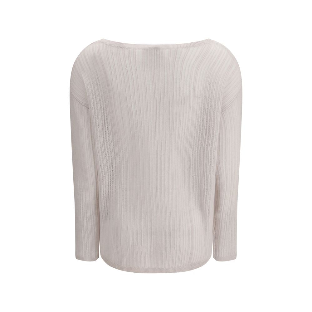 Maglione in cashmere bianco Allude