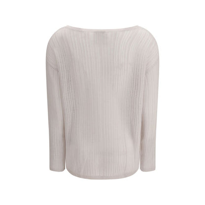 Maglione in cashmere bianco Allude