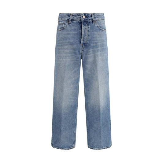 Jeans boyfriend in cotone blu Haikure