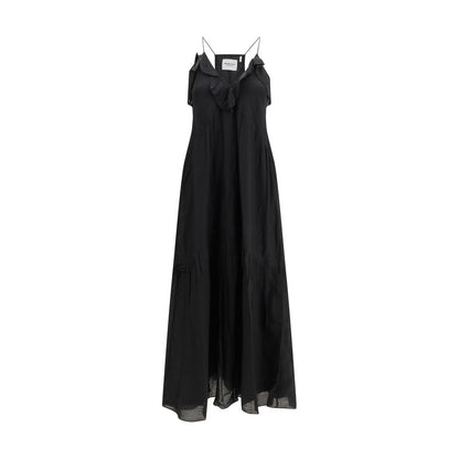 Abito casual in cotone nero Marant Etoile