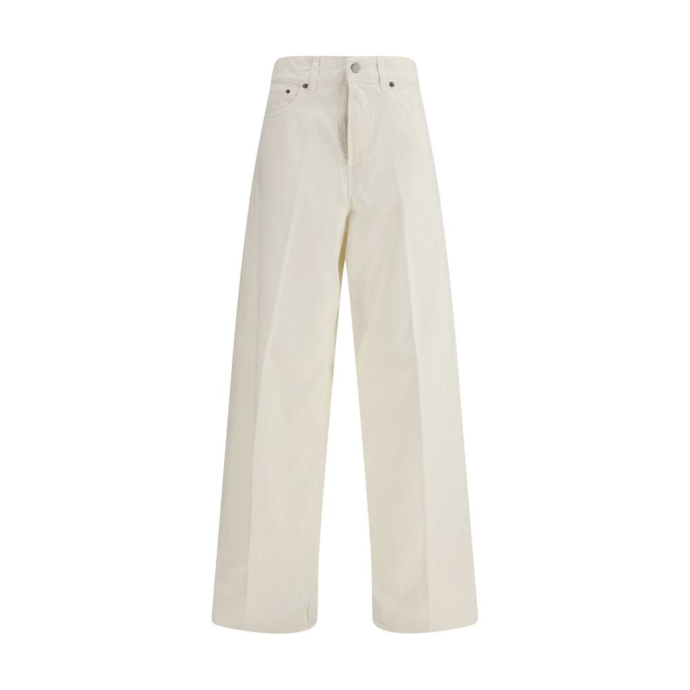 Jeans dritti in cotone bianco Haikure