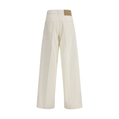 Jeans dritti in cotone bianco Haikure