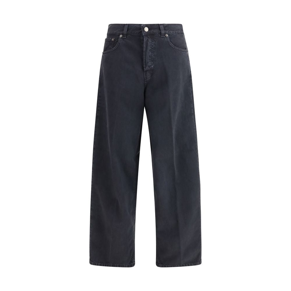 Jeans a gamba dritta in cotone nero Haikure