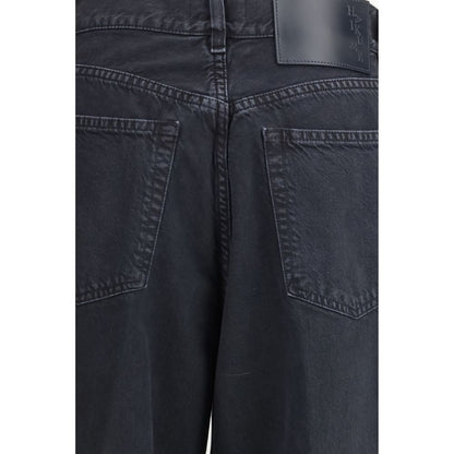 Jeans a gamba dritta in cotone nero Haikure