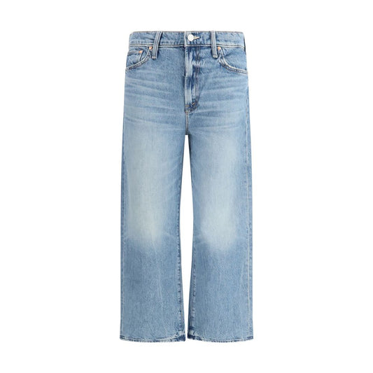 Jeans cropped in cotone blu denim Mother