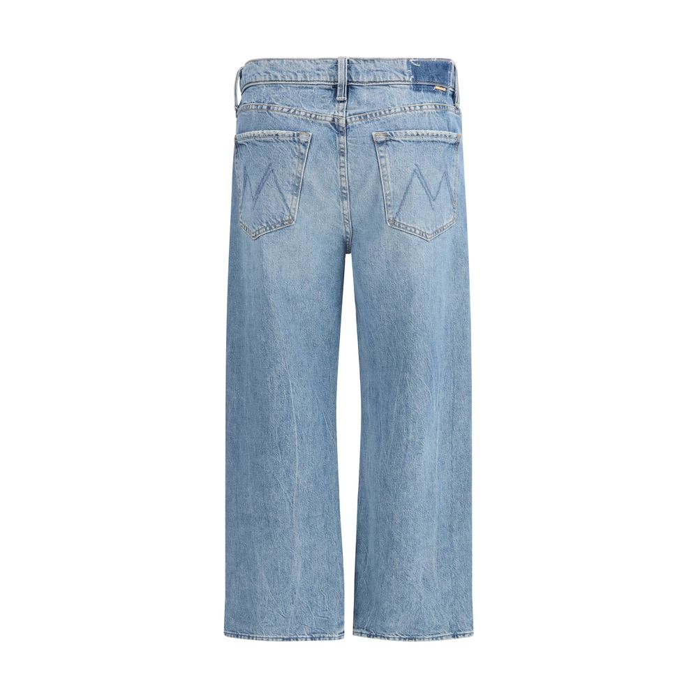 Jeans cropped in cotone blu denim Mother