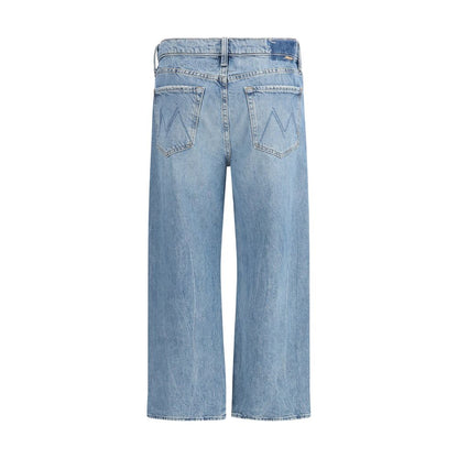 Jeans cropped in cotone blu denim Mother