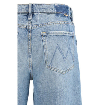 Jeans cropped in cotone blu denim Mother