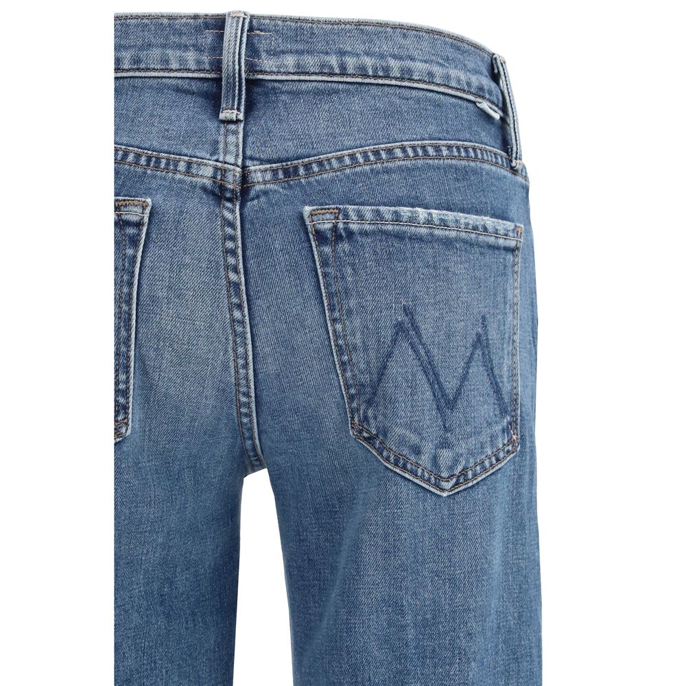 Jeans in cotone blu denim Mother Relaxed Fit