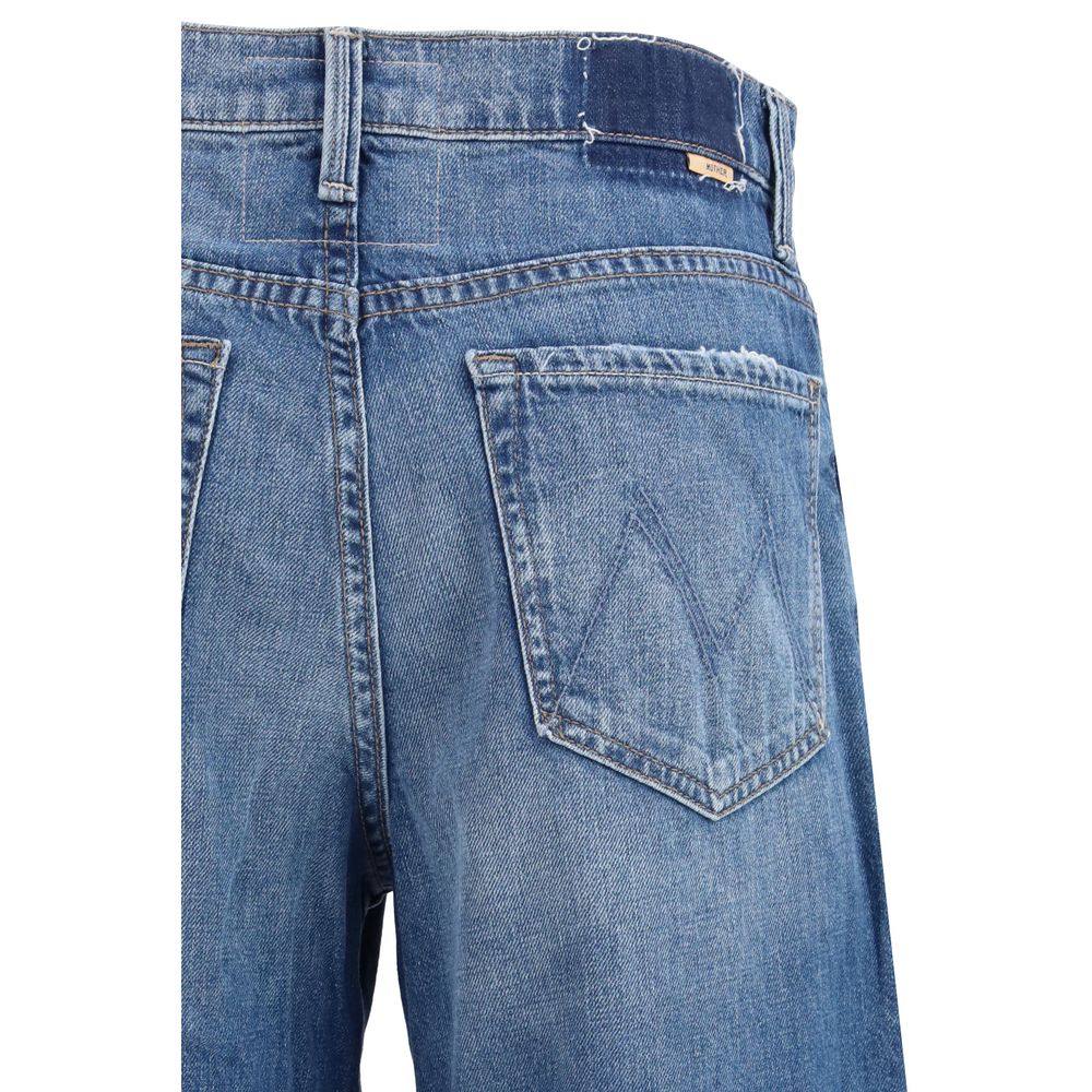 Jeans svasati in cotone blu denim Mother