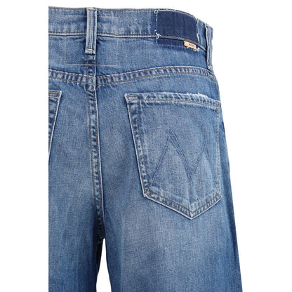 Jeans svasati in cotone blu denim Mother