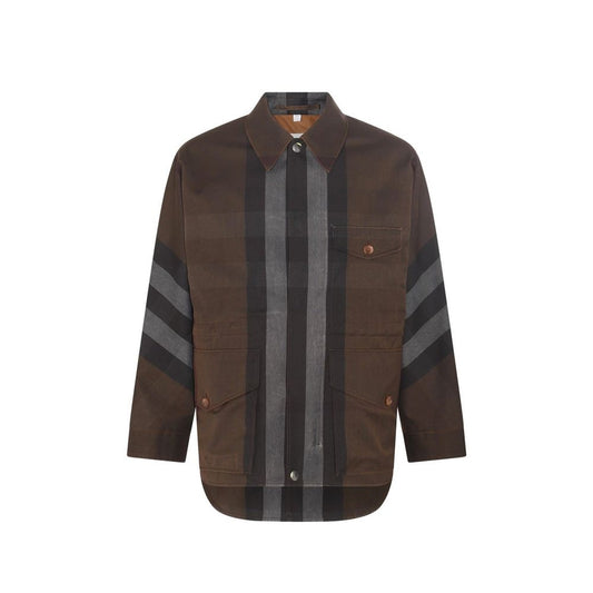 Parka in cotone marrone Burberry