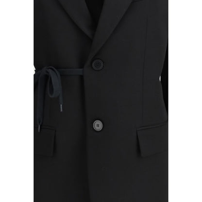 Giacche e cappotti in lana nera Balenciaga