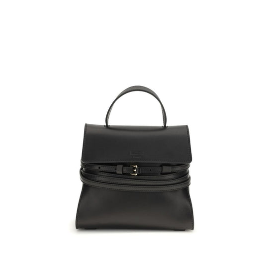 Borsa a mano Moschino Bos Taurus in pelle di vitello nera