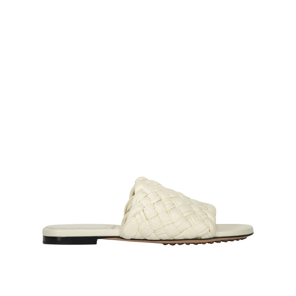 Mules in pelle di agnello bianca Bottega Veneta